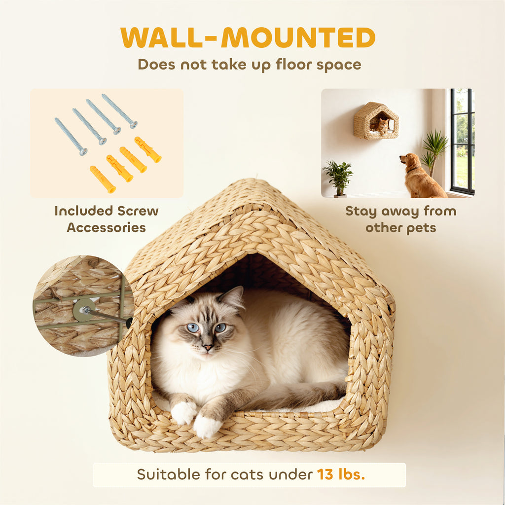The Cloud Crate™ — Wall-Mounted Seagrass Cat Sanctuary
