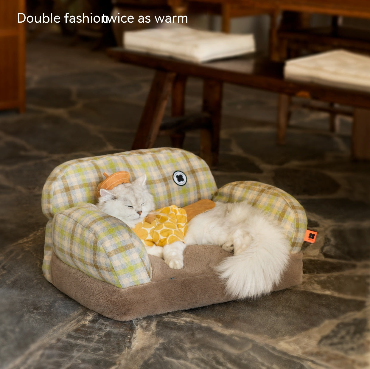 The Serenity Sofa™ — Anti-Anxiety Plaid Calming Pet Bed