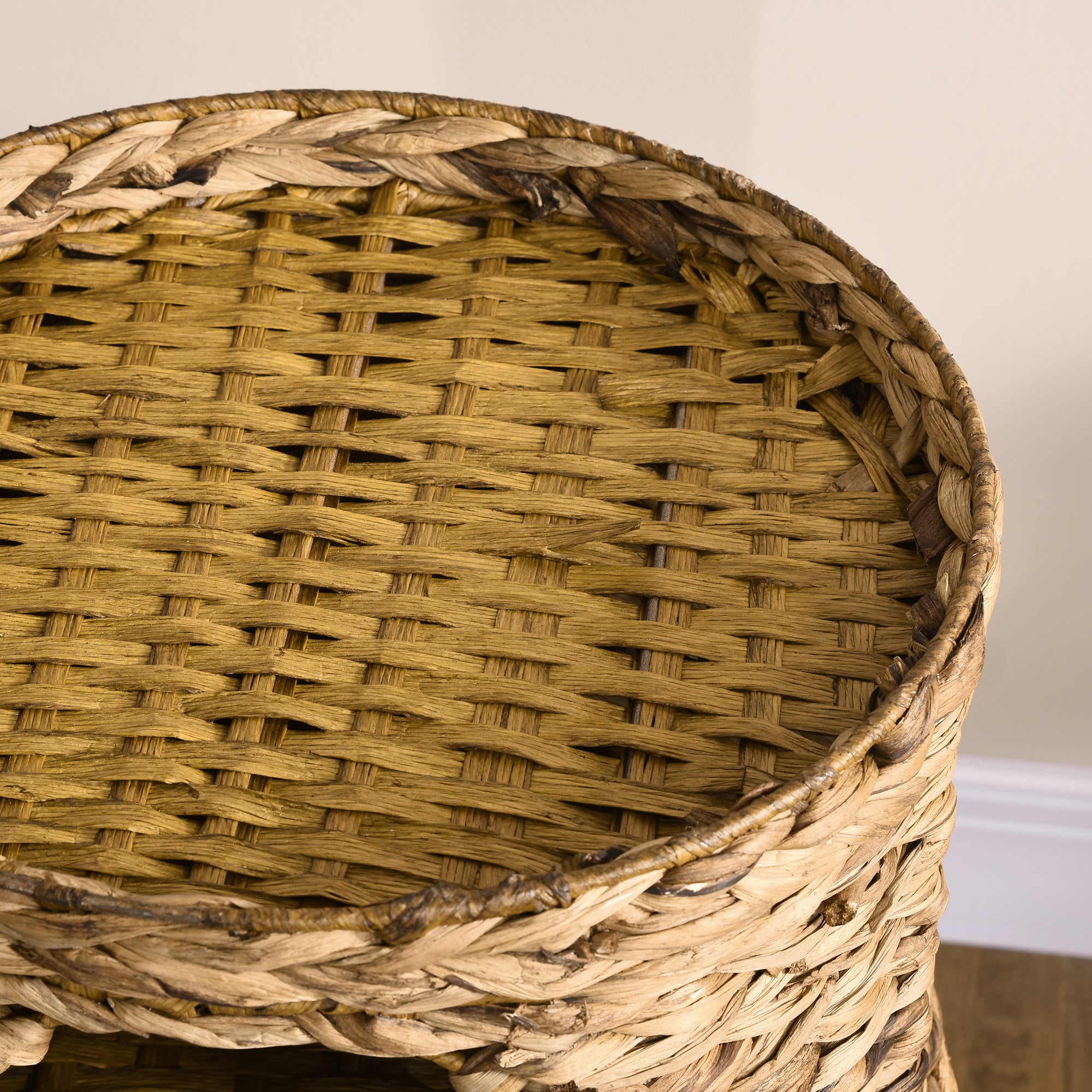 The Zen Tower™ — Multi-Level Hand-Woven Water Hyacinth Cat Condo