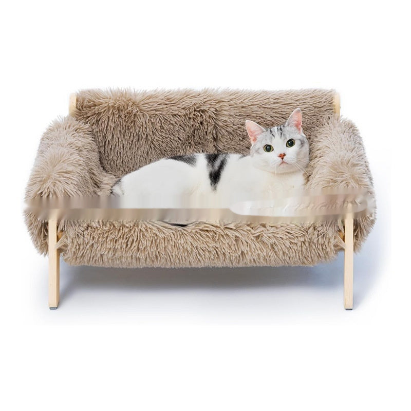 The Loft Lounger™ — Elevated Wooden Pet Hammock