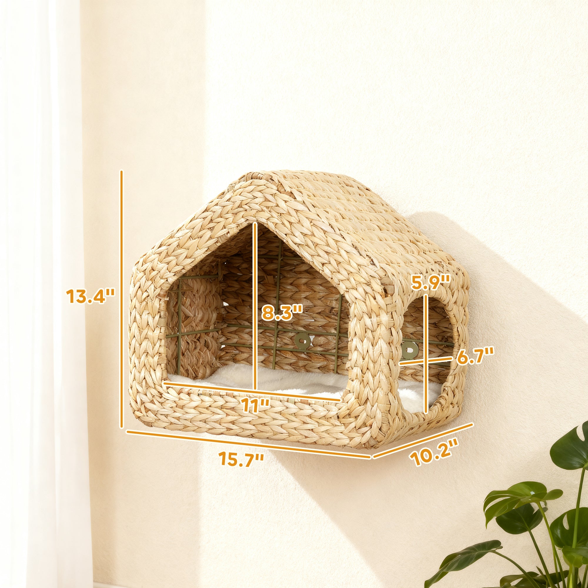 The Cloud Crate™ — Wall-Mounted Seagrass Cat Sanctuary