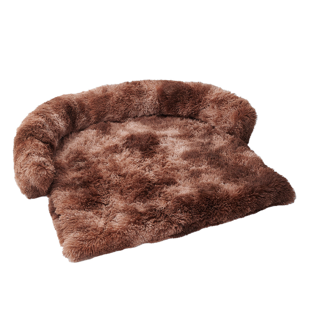 Calming Dog Bed Fluffy Plush Dog Mat For Furniture Protector With Zipper Removable Washable Cover For Large Medium Dogs