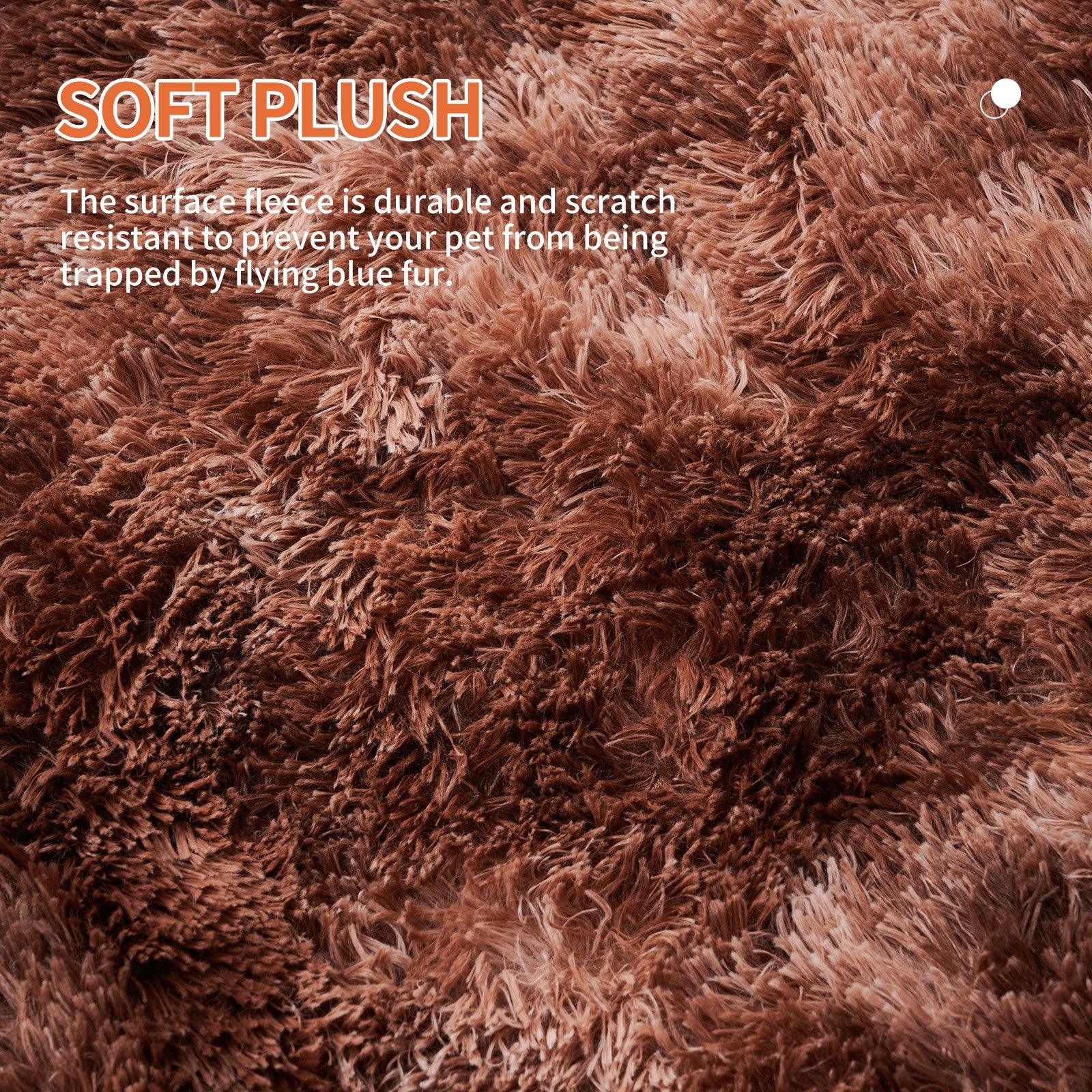 Calming Dog Bed Fluffy Plush Dog Mat For Furniture Protector With Zipper Removable Washable Cover For Large Medium Dogs